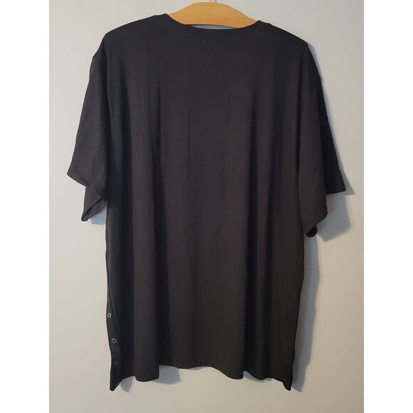 Renova Womens Medical Surgical Recovery Short Sleeve Top Shoulder Side Snaps 3XL - Picture 3 of 6